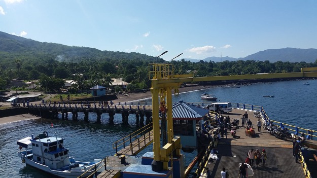 ferry harbour near larantuka